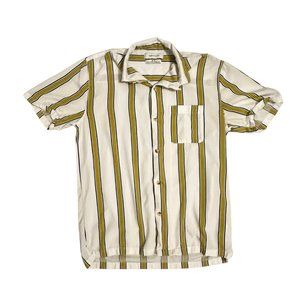 Urban Outfitters 90's Vertical Stripe Crinkle Shirt